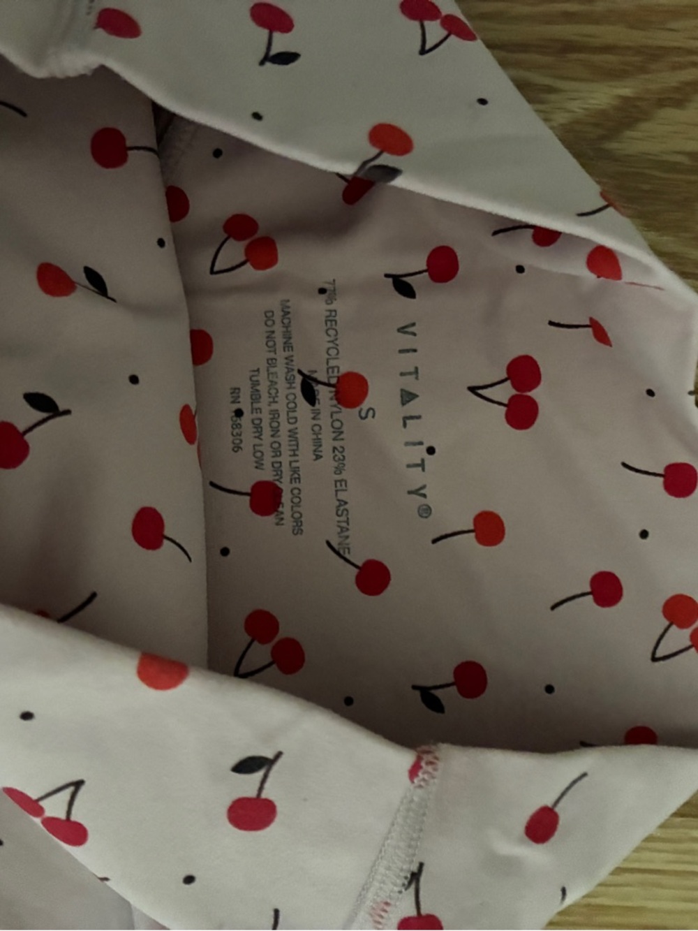 Vitality Cloud II High-Waist Cherry Bike Shorts - Pink - Picture 2 of 4